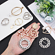 SUPERFINDINGS 9Pcs 9 Style Alloy Rhinestone Slide Bowknot Buckles & Scarf Clips Brooches JEWB-FH0001-06-3