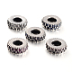 Antique Silver Plated Thai 925 Sterling Silver Micro Pave Cubic Zirconia Bead Spacers CPDL-E037-26-1