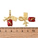 Латунные микро проложить кубического циркония подвески KK-D390-03G-3