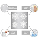 クリスマスステンレス鋼切削ダイスステンシル  DIYスクラップブッキング/フォトアルバム用  装飾的なエンボス印刷紙のカード  つや消しステンレススチールカラー  雪の結晶模様  160x160x0.5mm DIY-WH0238-133-5