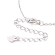 Ожерелье-подвеска из стерлингового серебра с родиевым покрытием и прозрачными фианитами для женщин NJEW-P267-01P-4