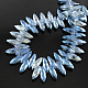 Electroplate Transparent Glass Beads Strands EGLA-R073A-02-2
