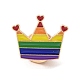 Alfileres de esmalte con tema de arcoíris del orgullo JEWB-G031-01N-1