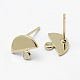 Brass Stud Earring Findings KK-F728-32G-2