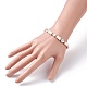 Heart Pattern Heishi Beads Stretch Bracelet for Women BJEW-JB07216-3