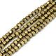 Electroplate Non-magnetic Synthetic Hematite Beads Strands G-Q486-63D-1