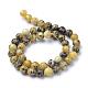 Natural Yellow Turquoise(Jasper) Beads Strands G-R345-6mm-44-2