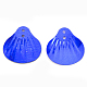 装飾アクセサリー  プラスチック製のスパンコール/スパンコールビーズ  ホタテ貝殻  ブルー  19x17.5x1mm  穴：1.5mm  約4500個/500g PVC-Q093-02-2
