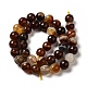 Natural Striped Agate/Banded Agate Beads Strands G-A246-8mm-10-6