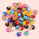 CHGCRAFT 50pcs Mixed Colors Resin Teardrop Pendants Tibetan Style Resin Charms with Alloy and Enamel for Jewelry Making RESI-CA0001-03AS-5