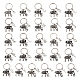 Marqueurs de point d'éléphant nbeads KEYC-NB0001-37-1