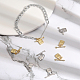 Chgcraft 10 set 2 colori serratura e forma di freccia placcatura in ottone chiusure a ginocchiera per creazione di gioielli braccialetto collana ZIRC-CA0001-21-5