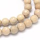 Riverstone naturel brins de perles rondes G-O094-10-6mm-2