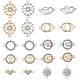 Sunnyclue 40 piezas 10 estilos encantos de conector de aleación con rhinestone de cristal ALRI-SC0001-34-1