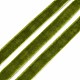 シングルフェイスベルベットリボン  ダークオリーブグリーン  3/8インチ（9.5~10mm）  約50ヤード/ロール（45.72メートル/ロール）