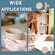Chgcraft tampon d'argile en bois motif empreinte de patte pour bricolage création outil d'argile outil de poterie d'argile WOOD-WH0030-29A-5