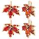 Beebeecraft 1 Box 8Pcs Maple Leaf Charms 18K Gold Plated Autumn Fall Charms with Red Cubic Zirconia for Thanksgiving Necklace Bracelet Jewelry Making KK-BBC0005-78-1