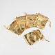 オーガンジーバッグ巾着袋  ゴールド  9x7cm X-OP012-13-2