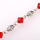 Fatti a mano perle di vetro bicono catene per collane bracciali fare AJEW-JB00062-05-2