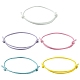 30 pièce de bracelets à cordon tressé en polyester ciré réglables en 5 couleurs BJEW-FZ00016-2