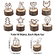 Gorgecraft 10Pcs 10 Style Theaceae Wood Business Cards Display Frame ODIS-GF0001-04-2
