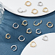 Arricraft 16 pièces 8 style laiton micro pavé clair zircone cubique huggie créoles accessoires de boucle d'oreille KK-AR0002-65-5