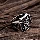 Fashion 316L Surgical Stainless Steel Skull with Cross Rings for Men RJEW-BB03868-9-2