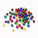 Perles de verre craquelé peintes DGLA-X0006-6mm-05-2