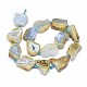 Chapelets de perles en agate avec dentelle bleue naturelle G-O173-004-2