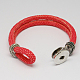 PU snap cuir créations bracelet AJEW-R023-08-2
