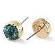 Natural Druzy Agate Stud Earrings EJEW-L168-02A-2
