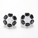 Flower Brass Micro Pave Cubic Zirconia Clip-on Earring Findings ZIRC-O024-02-1