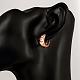 Gorgeous Ring Brass Cubic Zirconia Hoop Earrings EJEW-BB06763-RG-5