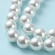 Backen gemalt pearlized Glasperlen runden Perle Stränge HY-Q003-12mm-01-4