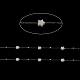 スターナチュラルシェルリンクチェーン  304つのステンレススチールサテライトチェーン付き  ハンダ付け  スプールで  ゴールドカラー  星：6.5x6.5x3mm  約32.81フィート（10m）/ロール CHS-G028-05C-G-2