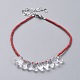 Bracelets de cheville perles de verre AJEW-AN00277-2