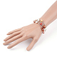 Natural Carnelian Wrap Bracelets BJEW-JB03355-01-3