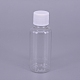 白いスクリュートップキャップ付き30mlプラスチックジャー  詰め替え式ボトル  コラム  78x29.5mm AJEW-TAC0020-10A-1