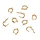 Rack Plating Brass Hoop Earring Findings with Latch Back Closure KK-TA0007-39-2