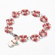 Glass Seed Beads Charm Bracelets BJEW-JB03694-2