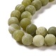 Round Frosted Natural TaiWan Jade Bead Strands G-M248-8mm-02-10