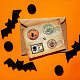 GLOBLELAND Halloween Clear Stamps Postmark Vintage Postage Silicone Clear Stamp Seals for Cards Making DIY Scrapbooking Photo Journal Album Decoration DIY-WH0167-56-916-3