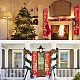 Cartel colgante de poliéster para el porche de la puerta de entrada de la oficina en casa decoraciones navideñas de bienvenida AJEW-WH0129-52-7