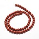 Natürliche rote Jaspis runde Perle Stränge G-P072-15-4mm-2