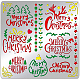 BENECREAT Merry Christmas Stencils 15.6x15.6cm Christmas Tree Antlers Snowflake Stainless Steel Stencil for Drawings and Woodburning DIY-WH0279-056-1