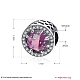 Плоские круглые 925 стерлингового серебра кубического циркония европейские шарики STER-BB15829-A-3