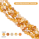CHGCRAFT 5 Strands Natural Topaz Jade Beads Strands G-CA0001-16-2