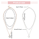 Anattasoul 2 pz 2 colori plastica imitazione perla pendenti set di collane a doppio strato NJEW-AN0001-11-2