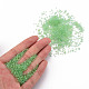 ガラスシリンダービーズ  シードビーズ  透明なつや消し色  丸い穴  薄緑  1.5~2x1~2mm  穴：0.8mm  約8000個/袋  約1ポンド/バッグ SEED-S047-H-002-5