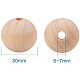 PandaHall 50 Pcs Natural Round Wood Beads Wooden Loose Spacer Beads Diameter 30mm Lead Free For Jewelry Making DIY Handmade Craft WOOD-PH0004-30mm-LF-3